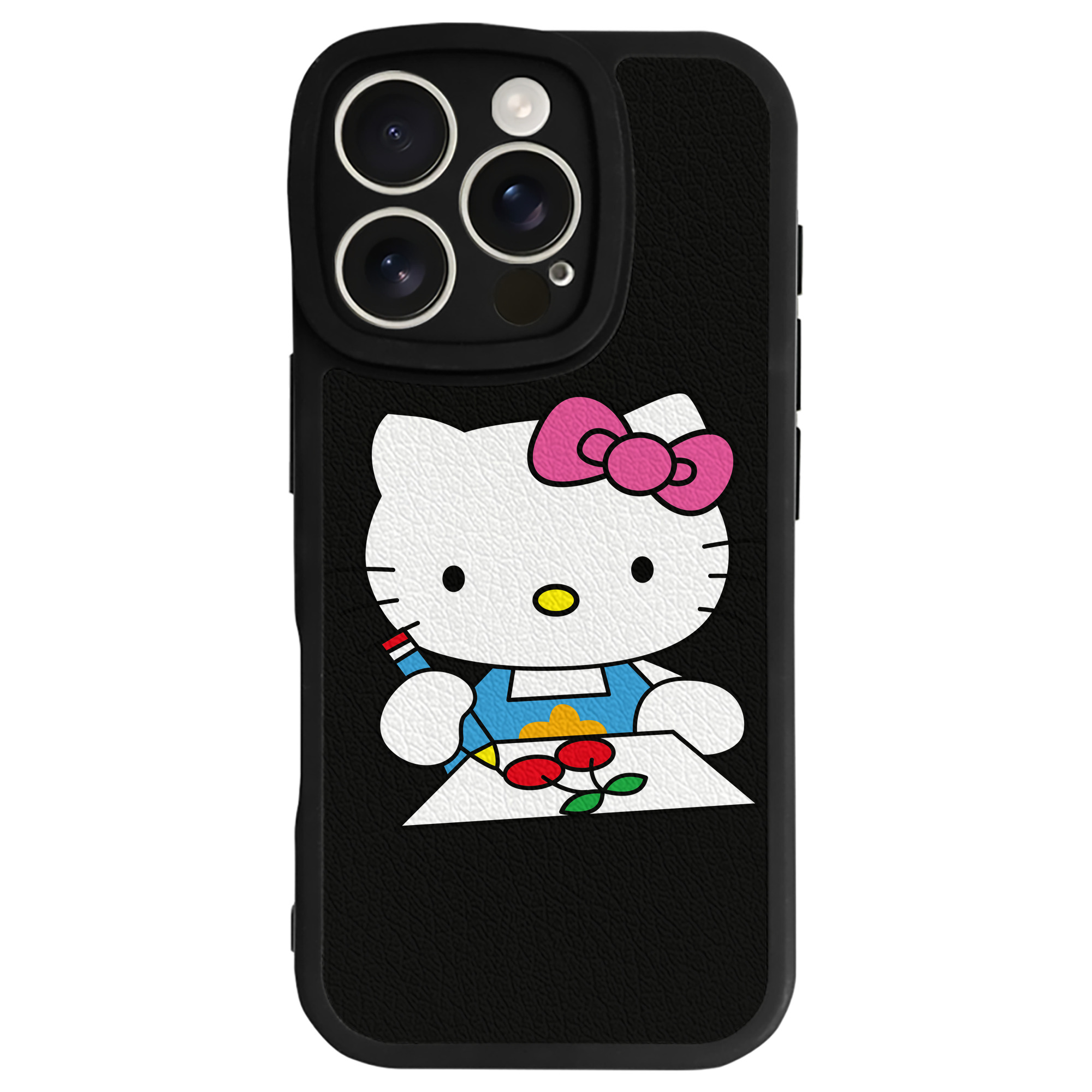 （画像用） Hello Kitty ハローキティ 【iPhone 16シリーズ対応】シリコンスマホケース（レザー調） 材質：シリコン